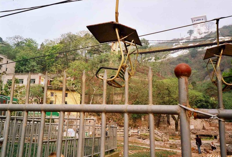 8 - Safety first at Fengdu note the string lashed to the super structure.jpg